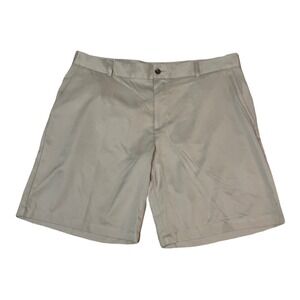 Adidas Golf Shorts Men Size 40  ClimaLite Beige Flat Performance Athletic